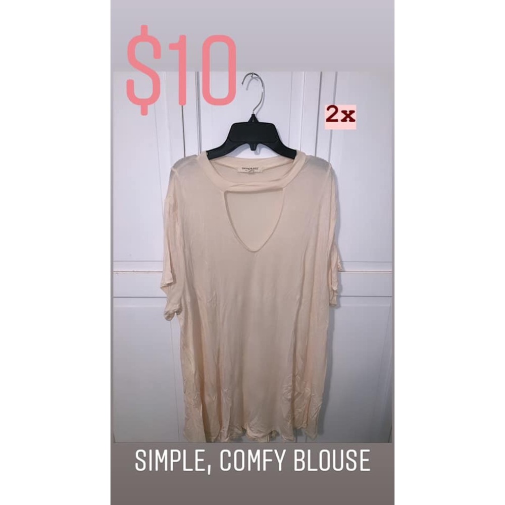 simple cream colored blouse